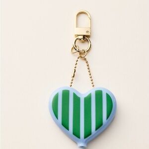 Kate Spade x Target Heart-Shaped Coin Purse Blue and Green Keychain Bag Charm
